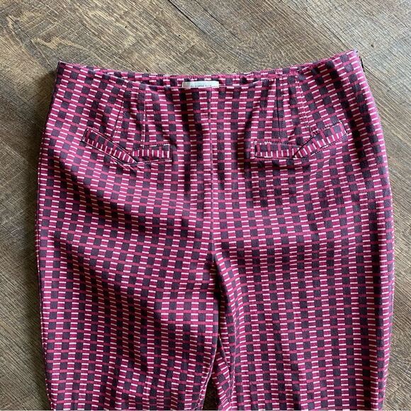 Anthropologie Essential Slim Pant Stretch High Rise Purple Pink 8 Boho - Picture 4 of 14